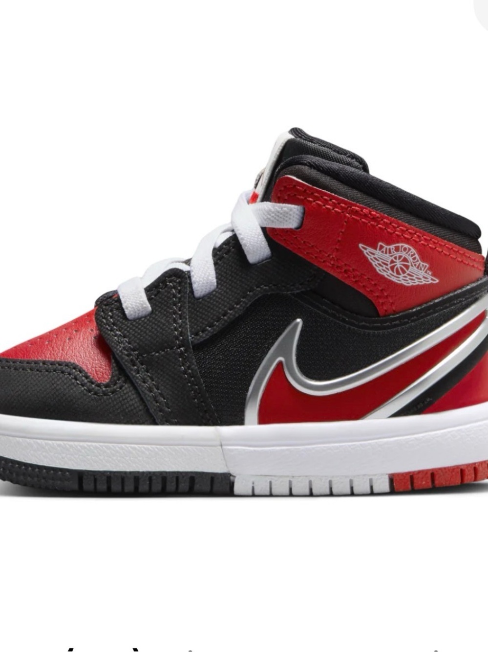 Air Jordan 1 Mid RM EasyOn 'Black White University Red